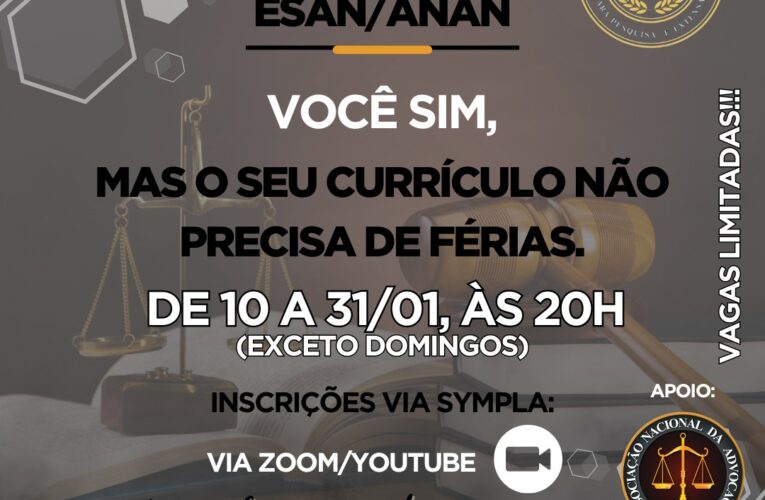 CURSO DE FÉRIAS DA ESCOLA SUPERIOR DA ADVOCACIA NEGRA